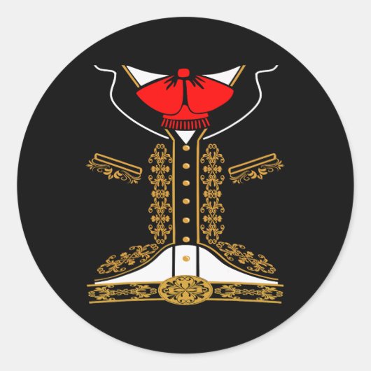 Cinco De Mayoのマリーアチチャロメキシコの衣装 ラウンドシール (正面)