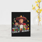 Cinco De Mayoを再びメキシコ素晴らしのおもしろいSombrにする カード (黄色い花)