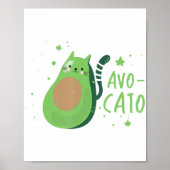Cinco De Mayoアボカド猫かわいいアボカトミョギフト ポスター (正面)