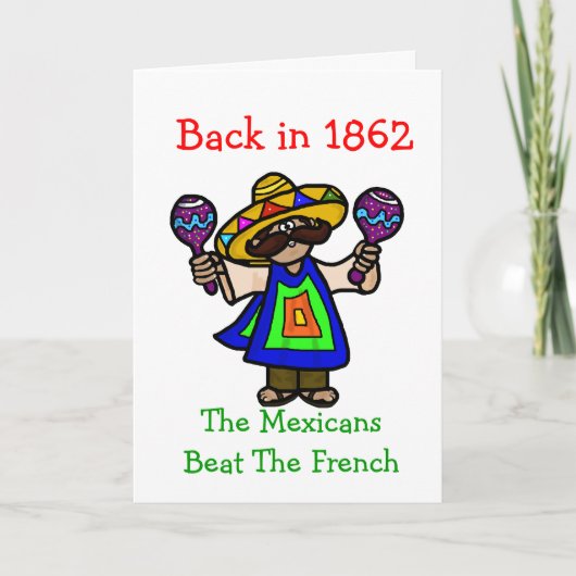 Cinco de Mayoグリーティングカードメキシコ&マラカス カード (正面)