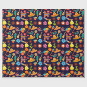 Cinco De Mayoメキシコかわいい柄 ラッピングペーパー (フラット)