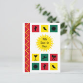 Cinco de mayoメキシコインスパイアカラフルはがき ポストカード (スタンド正面)