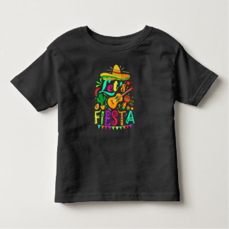 Cinco De MayoメキシコギターサボテンTシャツ トドラーTシャツ
