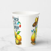 Cinco de Mayoメキシコ帽、レモン、ライム 紙コップ (右)