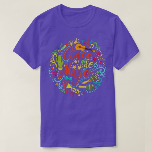Cinco De Mayoメンズメキシカンフィエスタタコ Tシャツ (デザイン正面)