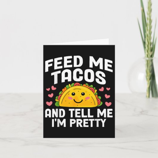 Cinco De Mayoメ食べ物を与えタコスがIm Tacoを教えかわいらしる カード (正面)