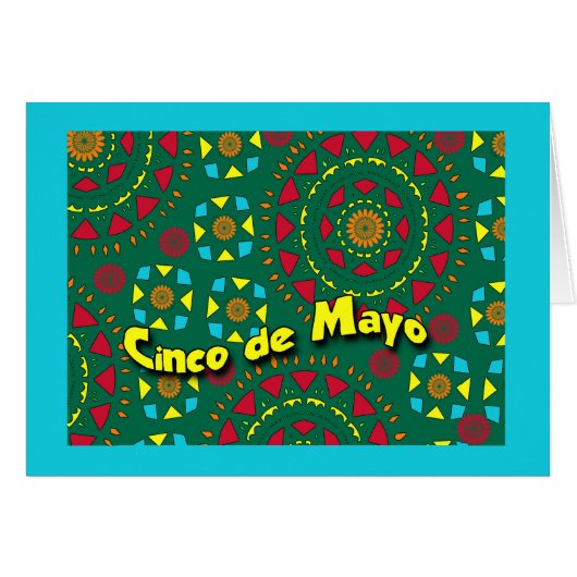 Cinco de Mayoモザイクカラフルパターン (正面横)