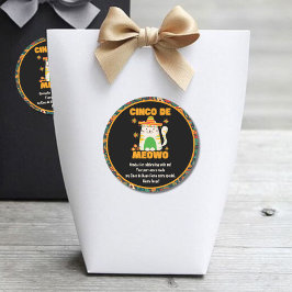 Cinco de Mayo – かわいい猫ありがとう ラウンドシール