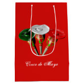 Cinco de mayo，フィエスタメキシコパーソナライズされた, ミディアムペーパーバッグ (裏面)