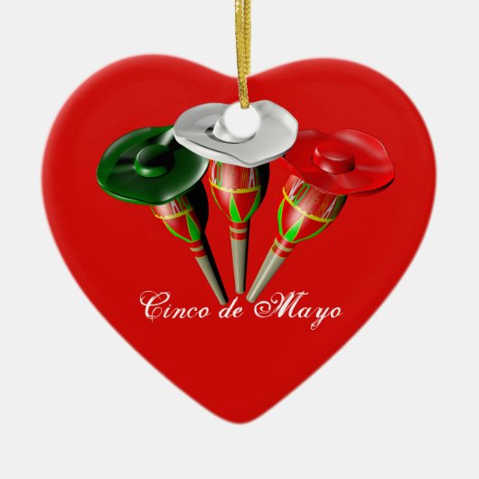 Cinco de mayo，フィエスタメキシコ セラミックオーナメント (正面)