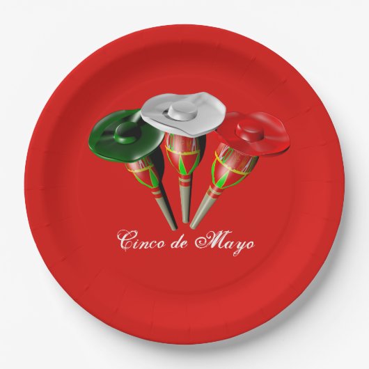 Cinco de mayo，フィエスタメキシコ ペーパープレート (正面)