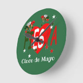 Cinco de mayo,フィエスタメキシコ ラウンド壁時計 (傾斜)