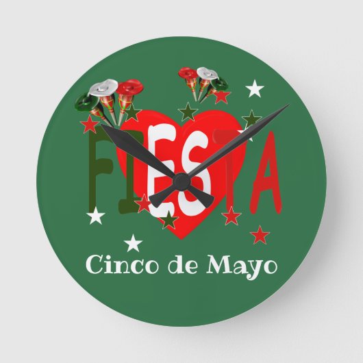 Cinco de mayo,フィエスタメキシコ ラウンド壁時計 (正面)