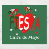 Cinco de mayo，フィエスタメキシコ リキュールボトルラベル (シングルラベル)