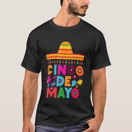 Cinco De Mayo，メキシコフィエスタ5 De Mayo Tシャツ (正面)