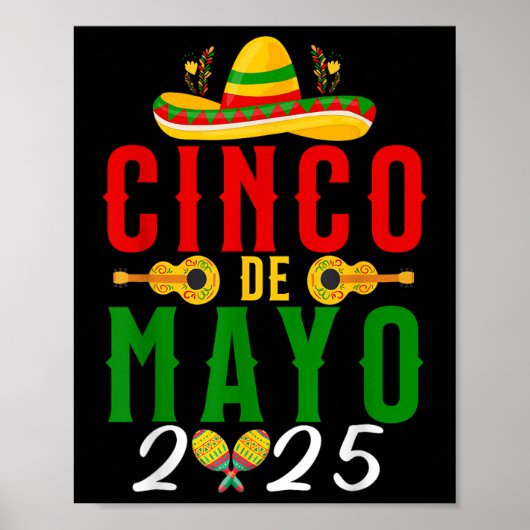 Cinco De Mayo 2025フィエスタパーティーメキシコ5 De Mayo ポスター (正面)
