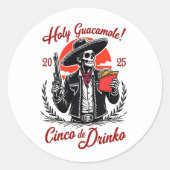 Cinco de Mayo 2025, Cinco de Mayo, taco squad, tac ラウンドシール (正面)