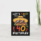 Cinco De Mayo 40th Birthday Taco Age 40 Mexican Bi カード (正面)