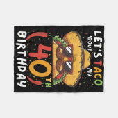 Cinco De Mayo 40th Birthday Taco Age 40 Mexican Bi フリースブランケット (正面(横))