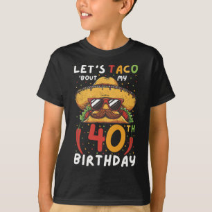 Cinco De Mayo 40th Birthday Taco Age 40 Mexican Bi Tシャツ