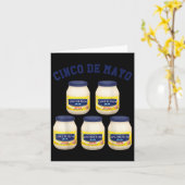 Cinco De Mayo 5マヨネーズおもしろいジャー カード (黄色い花)
