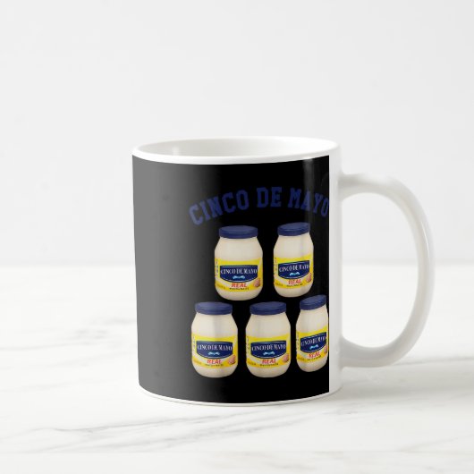 Cinco De Mayo 5マヨネーズおもしろいジャー コーヒーマグカップ (右)