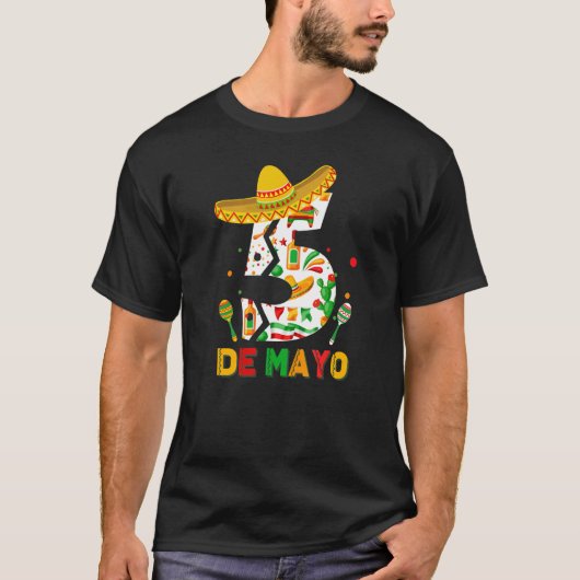 Cinco De Mayo 5 Cinco De Mayo Mexican Fiesta Party Tシャツ (正面)