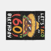 Cinco De Mayo 60誕生日タコAge 60 Mexican Bi フリースブランケット (正面(横))