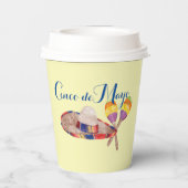 Cinco de Mayo 8oz紙カップ、ふた：ふた 紙コップ (裏面)