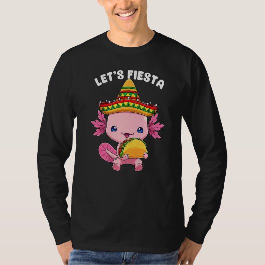 Cinco De Mayo Axolotlタコキュートメキシカンソロテルル Tシャツ (正面)
