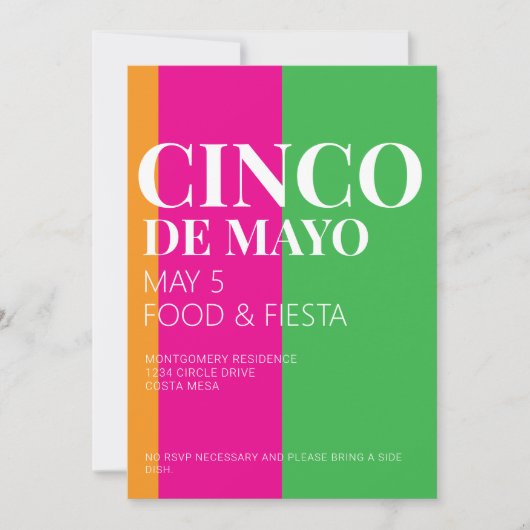 Cinco De Mayo BBQ Party Invitation 招待状 (正面)