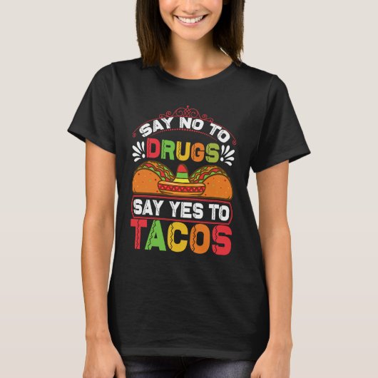 Cinco De Mayo Buritos  Mexico Tacos and Avocado  1 Tシャツ (正面)