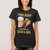 Cinco De Mayo Buritos  Mexico Tacos and Avocado  2 Tシャツ (正面)