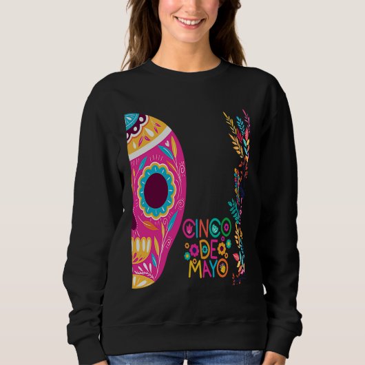 Cinco De Mayo Burritos  Mexico Tacos and Avocado   スウェットシャツ (正面)