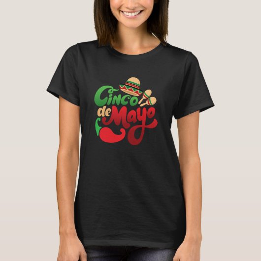 Cinco De Mayo Burritos Mexico Tacos and Avocado  1 Tシャツ (正面)
