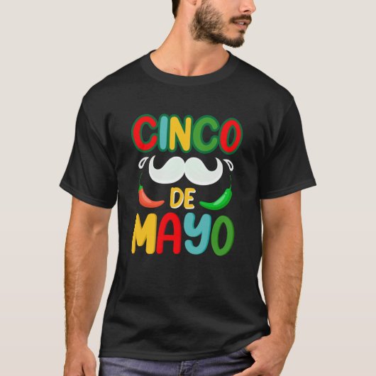 Cinco De Mayo Burritos Mexico Tacos and Avocado 1 Tシャツ (正面)