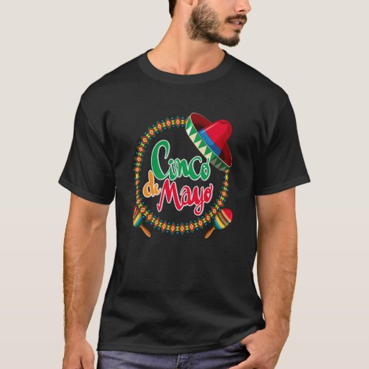 Cinco De Mayo Burritos Mexico Tacos and Avocado  2 Tシャツ (正面)
