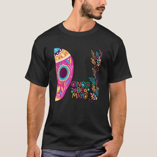 Cinco De Mayo Burritos Mexico Tacos and Avocado  8 Tシャツ (正面)