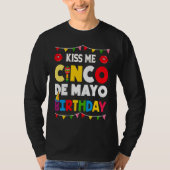 Cinco De Mayo Burritos  Mexico Tacos and Avocado   Tシャツ (正面)