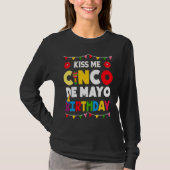 Cinco De Mayo Burritos  Mexico Tacos and Avocado   Tシャツ (正面)