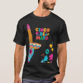 Cinco De Mayo Burritos  Mexico Tacos and Avocado   Tシャツ (正面)
