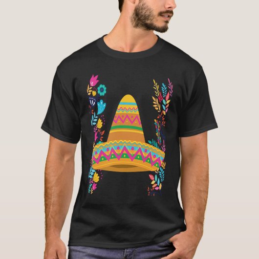 Cinco De Mayo Burritos  Mexico Tacos and Avocado   Tシャツ (正面)