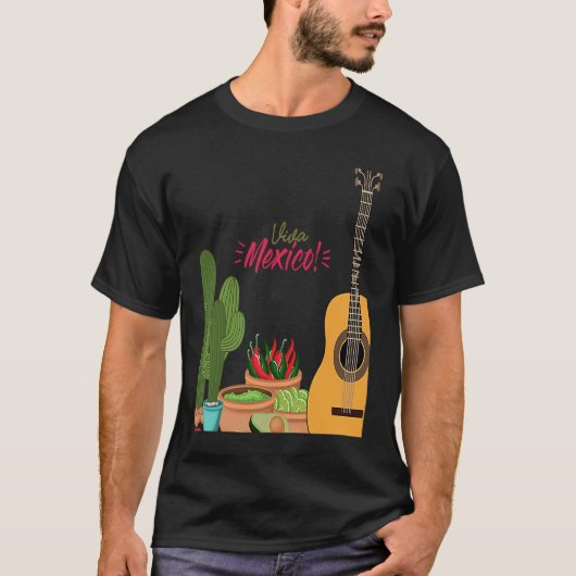 Cinco De Mayo Burritos  Mexico Tacos and Avocado   Tシャツ (正面)