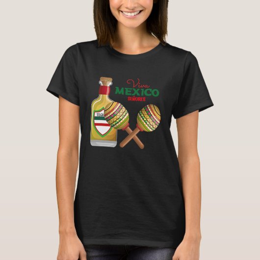 Cinco De Mayo Burritos  Mexico Tacos and Avocado   Tシャツ (正面)
