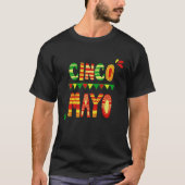 Cinco De Mayo Burritos  Mexico Tacos and Avocado   Tシャツ (正面)