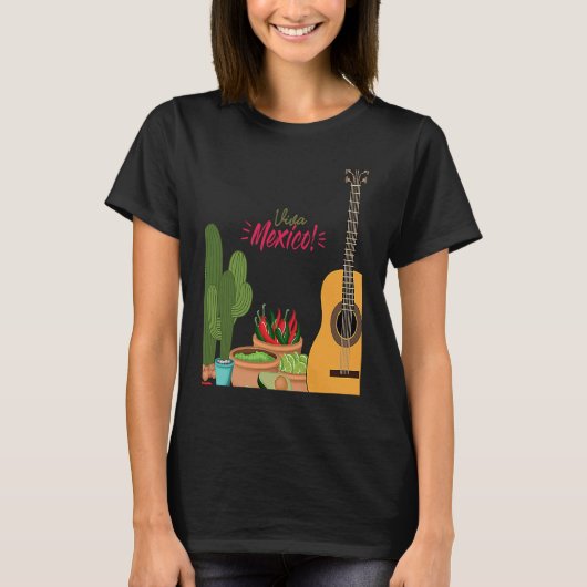 Cinco De Mayo Burritos  Mexico Tacos and Avocado   Tシャツ (正面)