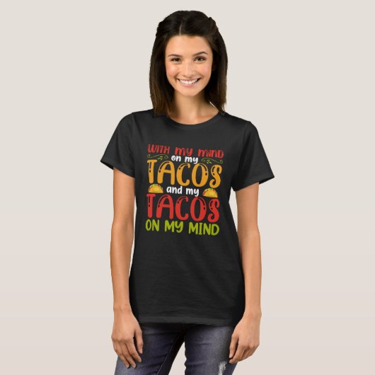 Cinco De Mayo Burritos  Mexico Tacos and Avocado   Tシャツ (正面フル)
