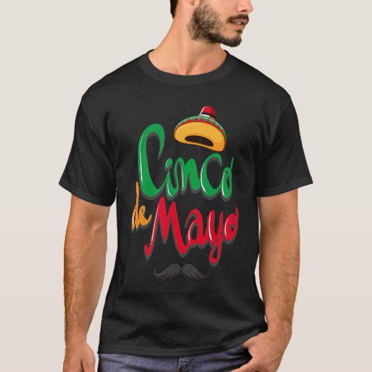 Cinco De Mayo Burritos Mexico Tacos and Avocado Tシャツ (正面)