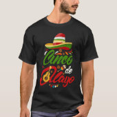 Cinco De Mayo Burritos  Mexico Tacos and Avocado   Tシャツ (正面)