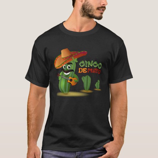 Cinco De Mayo Burritos  Mexico Tacos and Avocado   Tシャツ (正面)